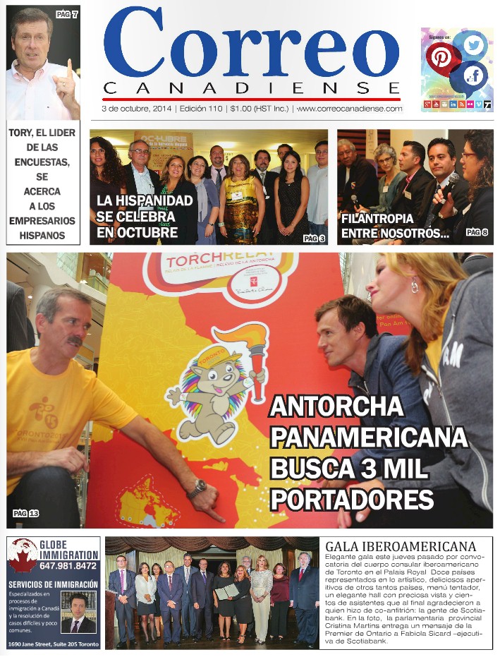 3 octubre, 2014 Portada Correo Canadiense