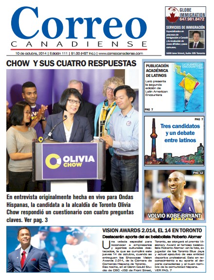 10 octubre, 2014 Portada Correo Canadiense - 10 de octubre de 2014