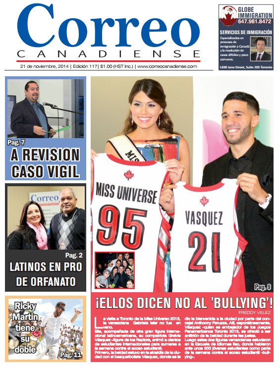 Correo Canadiense. Portada. Nro 117 21 noviembre 2014 Correo Canadiense. Portada. Nro 117 21 noviembre 2014