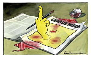 Los dibujantes satíricos del Reino Unido se unieron hoy a colegas de todo el mundo al publicar viñetas contra los extremistas en solidaridad con "Charlie Hebdo" y, en declaraciones a Efe, algunos han pedido también reflexión tras la masacre.