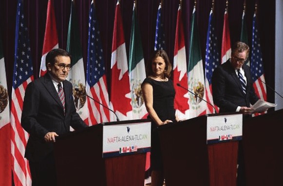TLCAN: LOS ‘TRES AMIGOS’ ADMITEN AVANCES Y PEROS EN LA NEGOCIACIÓN