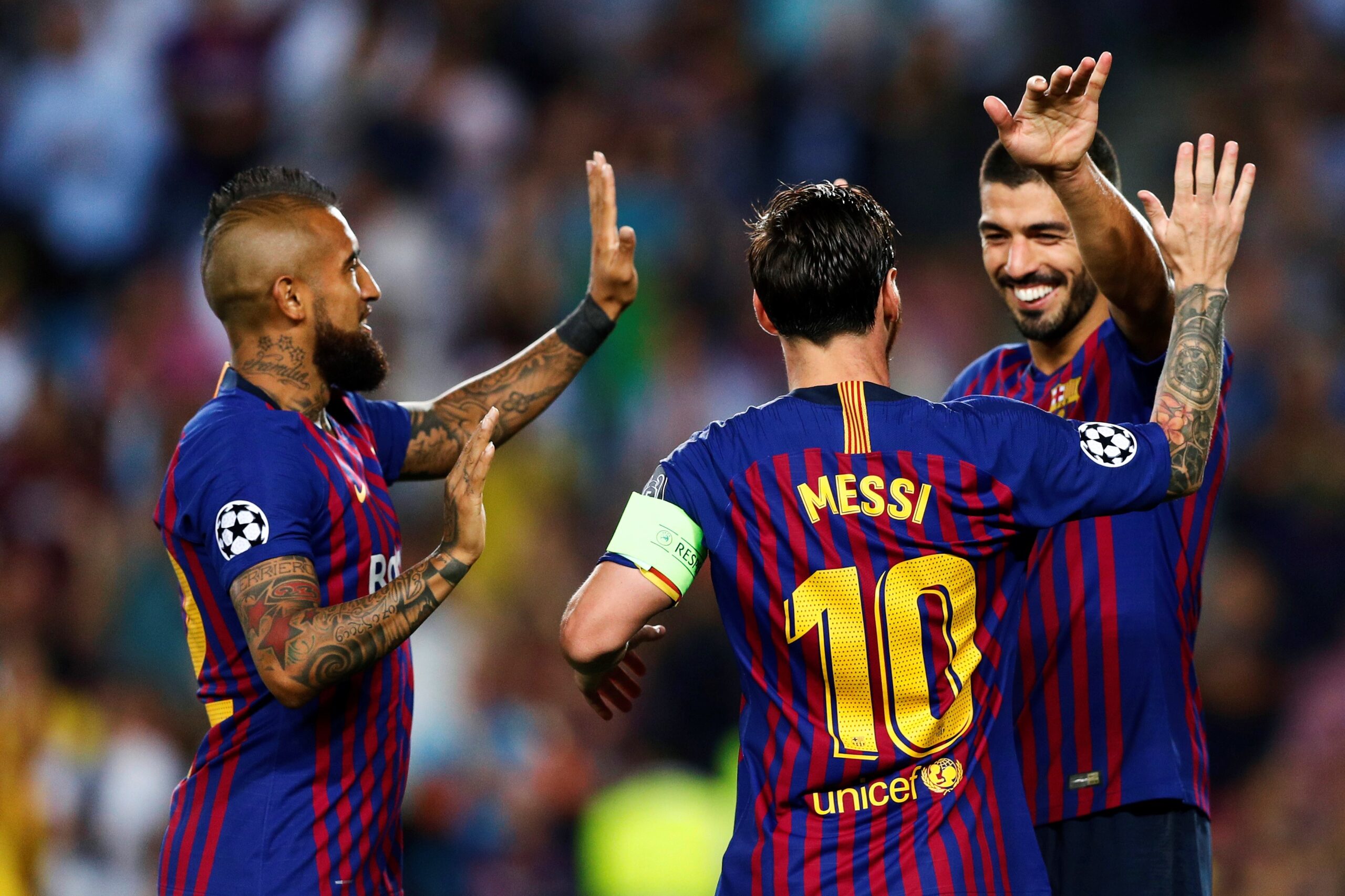 TRIPLETE EN ARRANQUE DE LA CHAMPIONS LEAGUE| Messi muestra sus credenciales