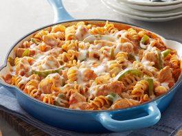 Receta de Sartén de pollo y pasta a la italiana
