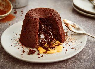 Receta de Volcán de chocolate y mantequilla de maní