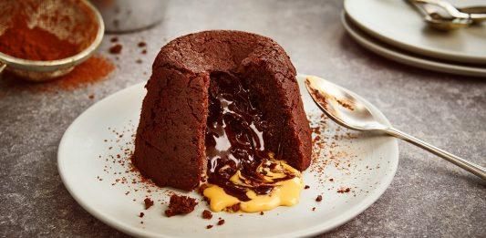 Receta de Volcán de chocolate y mantequilla de maní