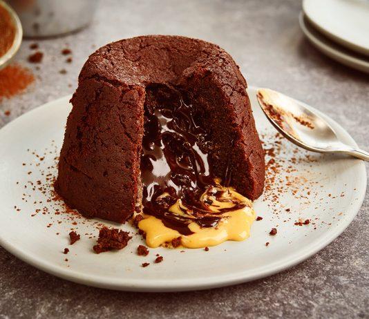 Receta de Volcán de chocolate y mantequilla de maní