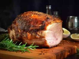 Receta de jamón asado con naranja y romero