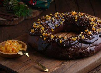 Receta de Roscón de Reyes de chocolate