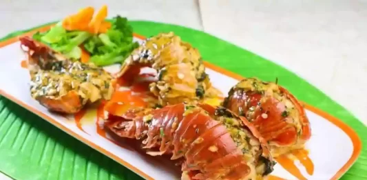 Receta de colitas de langosta en su jugo