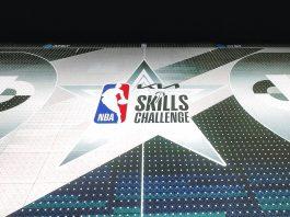 La NBA se vuelve de cristal con cancha LED para eventos All-Star
