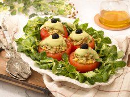 Receta de Tomates rellenos de queso con salmón