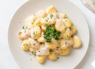 Receta de Ñoquis con salsa de champiñón