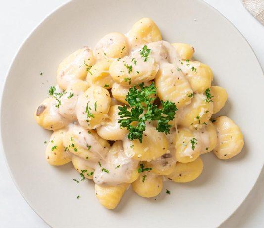 Receta de Ñoquis con salsa de champiñón