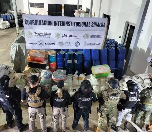 Decomisan en México cuatro mil 700 litros de metanfetamina líquida