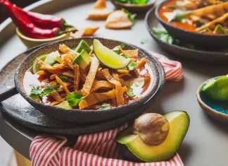 Receta de Sopa mexicana de tortilla