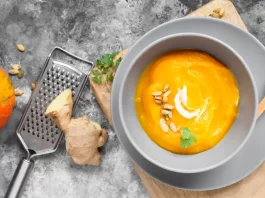 Receta de Sopa cremosa de calabaza y zanahoria