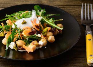 Receta de Ensalada tibia de garbanzos y espinacas al limón