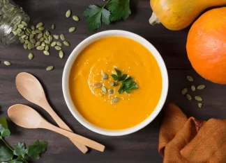 Receta de Sopa cremosa de calabaza y zanahoria