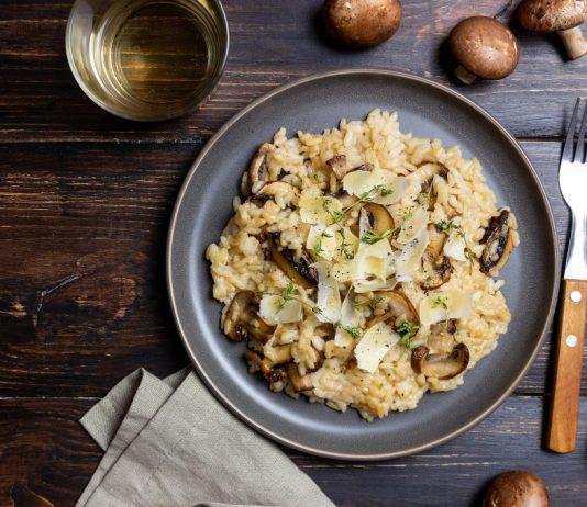 Receta de Risotto de champiñones cremoso