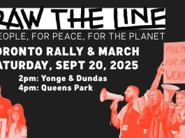 Toronto se prepara para la movilización “Draw the Line – For People, For Peace, For the Planet”