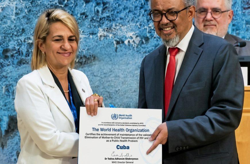 OMS destaca a Cuba por éxito en la prevención del VIH y la sífilis congénita