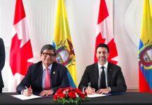 Ecuador y Canadá sellan acuerdo de libre comercio