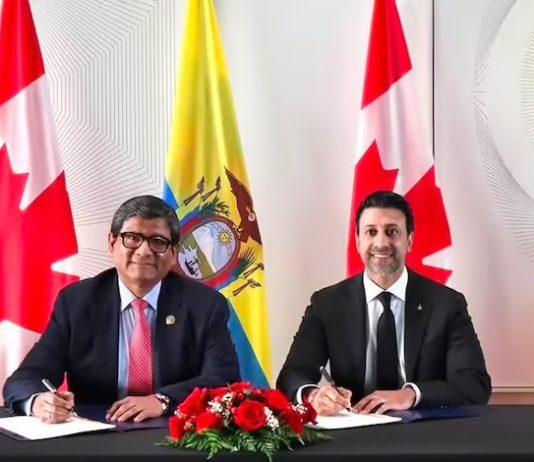 Ecuador y Canadá sellan acuerdo de libre comercio