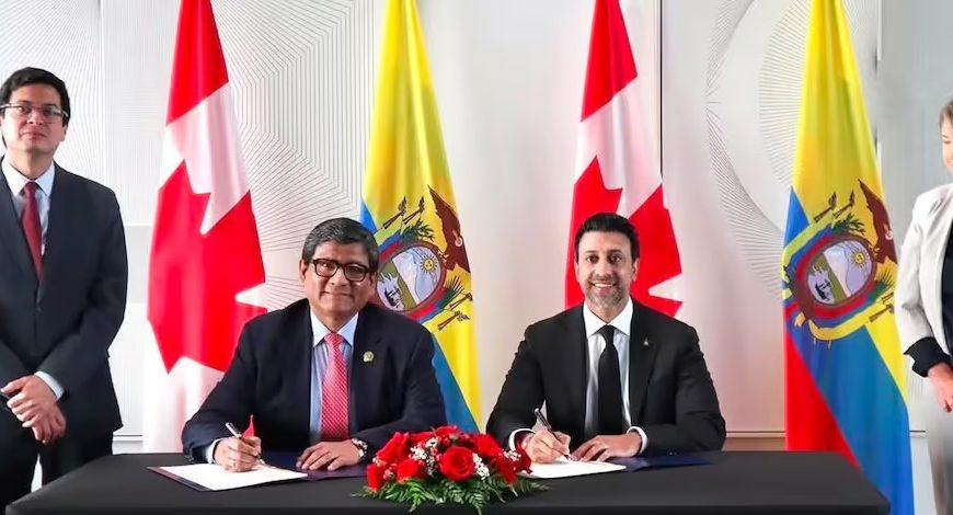 Ecuador y Canadá sellan acuerdo de libre comercio